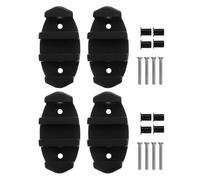 BESPORTBLE Cornamusas Náuticas de Nylon Negro 4 Piezas con Tornillos Cornamusas para Amarre de Embarcaciones y Kayaks Accesorio Resistente para Cubierta y Seguridad Navegación