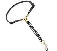 BESPORTBLE Correa Cuello Portátil y Resistente al Desgaste de Cuero Negro para Saxofón y Clarinete Adecuado para Uso al Aire Libre