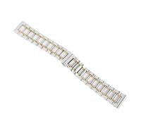 BESPORTBLE Correa de Reloj de Acero Inoxidable de 5 Eslabones Cierre de Doble Pulsador, Cómoda y Segura, para Reloj de Pulsera de 20mm
