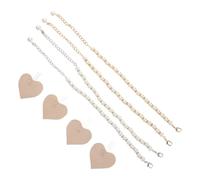 BESPORTBLE Correas de Cadena para Zapatos de Tacón Alto Cuentas de Perlas Sintéticas, Correa Antideslizante para Talón, 2 Pares Desmontables para Sandalias y Zapatos de Vestir, Uso Diario