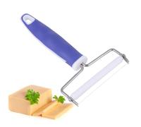 BESPORTBLE Cortadores de Queso de Acero Inoxidable 2 Piezas Mango Antideslizante Azul, Raspador de Mantequilla y Crema Multiusos para Cocina y Repostería, Herramienta para Preparar Pan