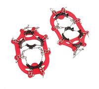 BESPORTBLE Crampones de tracción para botas y zapatos, antideslizantes, de acero inoxidable, protección segura para caminar, correr, escalar, senderismo en nieve y hielo
