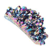 BESPORTBLE Cristal Curativo: Roca Recubierta De Titanio En Racimo De 100 G Adorno De Amatista En Racimo Escultura De Espécimen Mineral De Artificiales Para Decoración Del