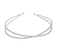 BESPORTBLE Cross -diamond Hair Hoop Banda Decorativa Diadema Nupcial Tiara De La De La Boda Diadema De Boda Diadema De De Imitación Tocados De Novia Silver Pedrería
