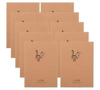 BESPORTBLE Cuaderno de Pentagramas 16 Hojas Tamaño A5 Papel Kraft para Partituras 10 Unidades Portátiles para Composición Musical Libro de Acordes Creativo y Cuaderno de Música para
