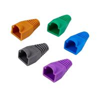 BESPORTBLE Cubierta de Botas de Plástico Varios Estilos 100 Piezas Protección para Cabezal de Cable Ethernet de 0.6-0.65mm, Material Duradero y Fácil Identificación para Conector Rj45