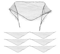 BESPORTBLE Cubierta de moño para cabello triangular, 7 piezas de poliéster negro, diseño profesional para fijación y protección de rizos, adecuada para salones y hogares femeninos