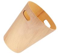 BESPORTBLE Cubo Basura de Madera Estilo Japonés Redondo Papelera Escritorio Dormitorio Oficina Diseño Minimalista Práctico y Duradero