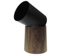 BESPORTBLE Cubo de Basura de Cocina Imitación Madera 8L Grande Capacidad Plástico Resistente Papelera Redonda para Hogar Salón y Hotel Multifuncional