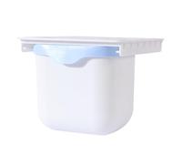 BESPORTBLE Cubo de Basura de Plástico Azul para Debajo Mesa Cajón Extraíble, Contenedor de Residuos Reutilizable y Papelera Oculta para Oficina y Cocina, Ahorro de Espacio y Organización