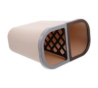 BESPORTBLE Cubo de Basura Doméstico Pequeño sin Tapa Plástico Marrón Doble Compartimento para Clasificación Seca y Húmeda Contenedor Reciclaje Cocina y Baño Práctico y Funcional