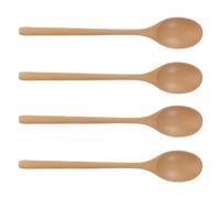 BESPORTBLE Cucharas de Madera para Mezclar 4 Piezas Mango Largo 235 CM Color Madera Natural Cucharillas para Café Miel y Postres Utensilios para Cocina y Degustación