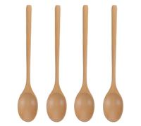 BESPORTBLE Cucharas de Madera para Mezclar de Mango Largo 235 CM Juego de 4 Piezas para Café Miel y Mermelada Utensilios de Cocina Resistentes y Fáciles de Limpiar Color Madera Natural