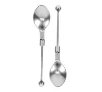 BESPORTBLE Cucharas para azúcar y postre en acero 201 inoxidable, pack de 2 piezas para manualidades y fiestas de té