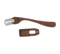 BESPORTBLE Cuchillo para Pan con Mango de Madera Herramienta Profesional para Cortar Masa y Greñar Pan Utensilio Compacto Artesano y Hogar Acero Inoxidable con Estuche de Almacenaje