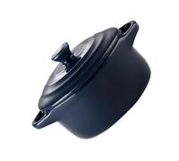 BESPORTBLE Cuenco de con Doble Asa y Tapa Resistente al Horno y Microondas para Guisos y Cocina Casa Capacidad Color Azul Oscuro