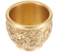 BESPORTBLE Cuenco de Ofrenda de Metal Diseño de Dragón, Decoración para Sala de Estar y Escritorio en Hogar y Oficina