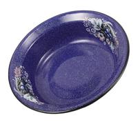 BESPORTBLE Cuenco Esmaltado de 22 Cm Azul Blanco para Mezclar y Lavar, Tazón Multiusos para Cocina, Cuenco Vintage para Sopa, Frutas y Masa, Utensilios de Cocina Esmaltados, Lavabo Doméstico