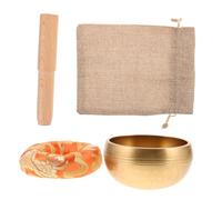 BESPORTBLE Cuencos Cantores de Nepal Equipo de Meditación y Yoga Esterilla y Mazo Cuenco Auténtico Atención Plena y Relajación Diaria Casa o Estudio