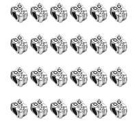 BESPORTBLE Cuentas Decorativas para Cordones de Zapatos Dijes Búho Aleación 24 Piezas Mujer Manualidades Decoración Deportiva Desmontable