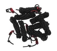 BESPORTBLE Cuerdas Tensoras Reflectantes para Tienda de Campaña 4 MM 8 Unidades Negras Resistentes al Viento con Tensor Ajustable Cuerda de Amarre para Camping Senderismo y Toldos