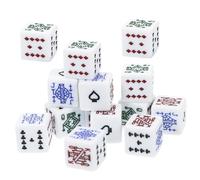BESPORTBLE Dados de Póquer 16 Mm Cuadrados, Set de 16 Piezas de Acrílico Portátil, Accesorios para Juegos de Mesa, Suministros para Fiestas y Dados Mentirosos, Juego Divertido
