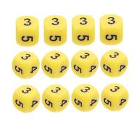 BESPORTBLE Dados Numéricos para Juegos De Mesa 16mm 12 Unidades Accesorios Educativos Niños Matemáticas Aprendizaje Fiesta Entretenimiento