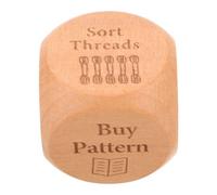 BESPORTBLE Datos De Decisión para Costura Dados De Madera De 6 Caras para Patchwork Dados De Costura Hechos A Mano De 6 Caras para Manualidades