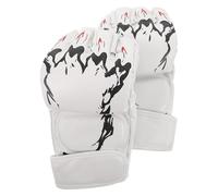 BESPORTBLE de Boxeo para Entrenamiento de Unisex Acolchados Palma Reforzada Malla Transpirable y Soporte Ajustable de Muñeca de Gimnasio para Artes Marciales y Kickboxing 1 Par Blanco