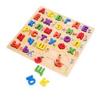 BESPORTBLE de Letras Rusas para Niños Pequeños Tablero de Madera Educativo Juguete de Aprendizaje del Alfabeto para Educación Temprana Juguete Inteligente 1 Pc