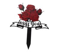 BESPORTBLE Decoración De Lápidas para Cementerios Marcadores Conmemorativos para Tumbas De Mascotas Estacas Metálicas para Jardín De Perros y Gatos