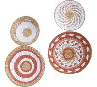 BESPORTBLE Decoración de Pared Colgantes Tejidos a Mano, Juego de 4 Piezas Diseño Bohemio y Materiales Naturales, para Decorar Dormitorios y Espacios Creativos