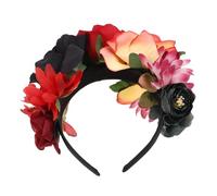 BESPORTBLE Diadema Catrina Mexicana Para Mujer y Niña - De Flores Coloridas Para Celebraciones y Cosplay - Accesorios De Fiesta Día De Muertos Tocado Floral Hecho a Mano Estilo