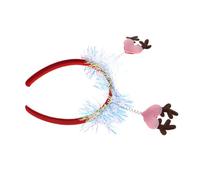 BESPORTBLE diadema de amor Día festivo Aro del cabello de Navidad horquillas de cuernos de reno cornamenta Tabilla de la cabeza de las astas de los ciervos tocado del día de san valentín paño