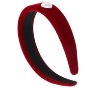 BESPORTBLE Diadema de amor retro venda negro diadema de terciopelo diademas para mujer antideslizantes lindas diademas para mujer diadema de spa para lavarse la cara el plastico rojo