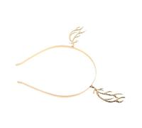 BESPORTBLE Diadema de Asta de Ciervo Navideña Tocado de Cuerno de Animal para Mujer Aro Pelo Gemas de Imitación Accesorios para Disfraces de Ciervo para Fiesta de Vacaciones