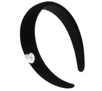 BESPORTBLE Diadema de Corazón Acolchada de Terciopelo para Mujer Diadema Ancha Antideslizante para Lavarse la Cara Accesorio Vintage Cabello para Día de San Valentín y Uso Diario