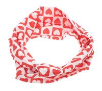 BESPORTBLE diadema de corazón diadema de sauna de ducha protección de la piel Día festivo Mujer cosmético amar banda maquillaje de Ejercicio divertido Navidad poliéster rojo