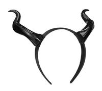 BESPORTBLE Diadema de Cuernos de Cosplay de Cabra Negra en Pp para Halloween y Fiestas, Accesorio Versátil y Fácil de Combinar Diseño Único para Hombres y Chicas Jóvenes