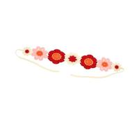 BESPORTBLE Diadema De Flores Pañuelos De Pelo Para Mujer De Punto Falso Flora Diadema De Bandana Elegante Female Bandas De Cabello Chica De Ganchillo Tejer s De Bandana Paño