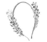 BESPORTBLE Diadema De Novia Casarse Formal Paseo Boda Banda Para Fiesta Accesorios Cabello Quincenera Tocados Real Despedida De Soltera Brillar Decoración Silver Pedrería