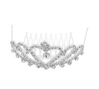 BESPORTBLE Diadema de Novia con Adorno Real Accesorios de Boda para Mujer Tiara de Princesa con Cristales y Gemas de Imitación para Ceremonia de Boda y Fiesta
