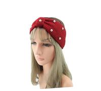 BESPORTBLE Diadema De Perlas Tejida Lana Tocado Lazo Banda Cabello De Invierno Color Diadema De Ganchillo Para Fiestas De Otoño