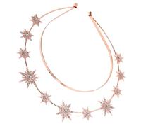 BESPORTBLE diadema hexagrama y ducha seis Bandas para el cabello para mujeres de imitación diademas de boda para la novia aro de pelo nupcial tocado estrella Aleación de zinc Golden