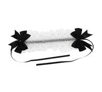BESPORTBLE Diadema Lolita De Encaje Negro Lazo Decorativo, Banda Elástica Ajustable, Accesorio Retro Para Mujer y Chica En Fiestas, Cosplay y Disfraces Estilo Vintage