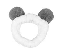 BESPORTBLE Diadema Mujer Elástica Panda Orejas Bandeau Suave y Ligera Para Limpieza Facial Deporte y Fiesta Accesorios Cómodos De Gris