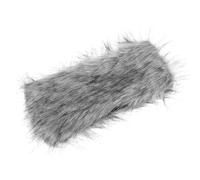 BESPORTBLE Diadema para Clima Frío de Piel Sintética Gris Puntas Negras Banda Elástica Cálida y Práctica para Mujer Diadema Decorativa y Cómoda Adecuado para Otoño E Invierno