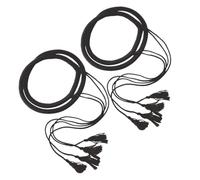 BESPORTBLE Diadema Turbante Árabe Con Borlas Para Hombre, Accesorio Shemagh De Pañuelo Árabe Negro 56 Cm, Complemento Musulmán Para Fiestas Temáticas De Medio Oriente, Pack De 2 Unidades