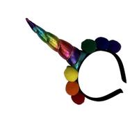 BESPORTBLE Diadema Unicornio con Pompón Colorido para Fiestas y Carnaval Accesorio Ligero y Duradero para Cosplay y Cumpleaños Banda de Pelo Cómoda para Adultos