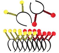 BESPORTBLE Diademas de Abeja Esponjosas Antenas, Set de 10 Piezas (5 Amarillo-negro 5 Rojo-negro), Accesorios Divertidos para Fiesta, Disfraz y Halloween, Tocado Ligero para Adultos